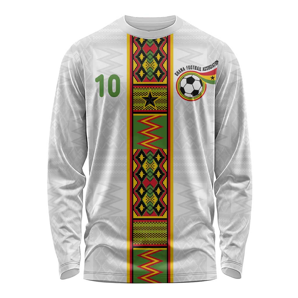 Custom Ghana National Football Long Sleeve Shirt Traditional African Motifs Sporty Style - Wonder Print Shop