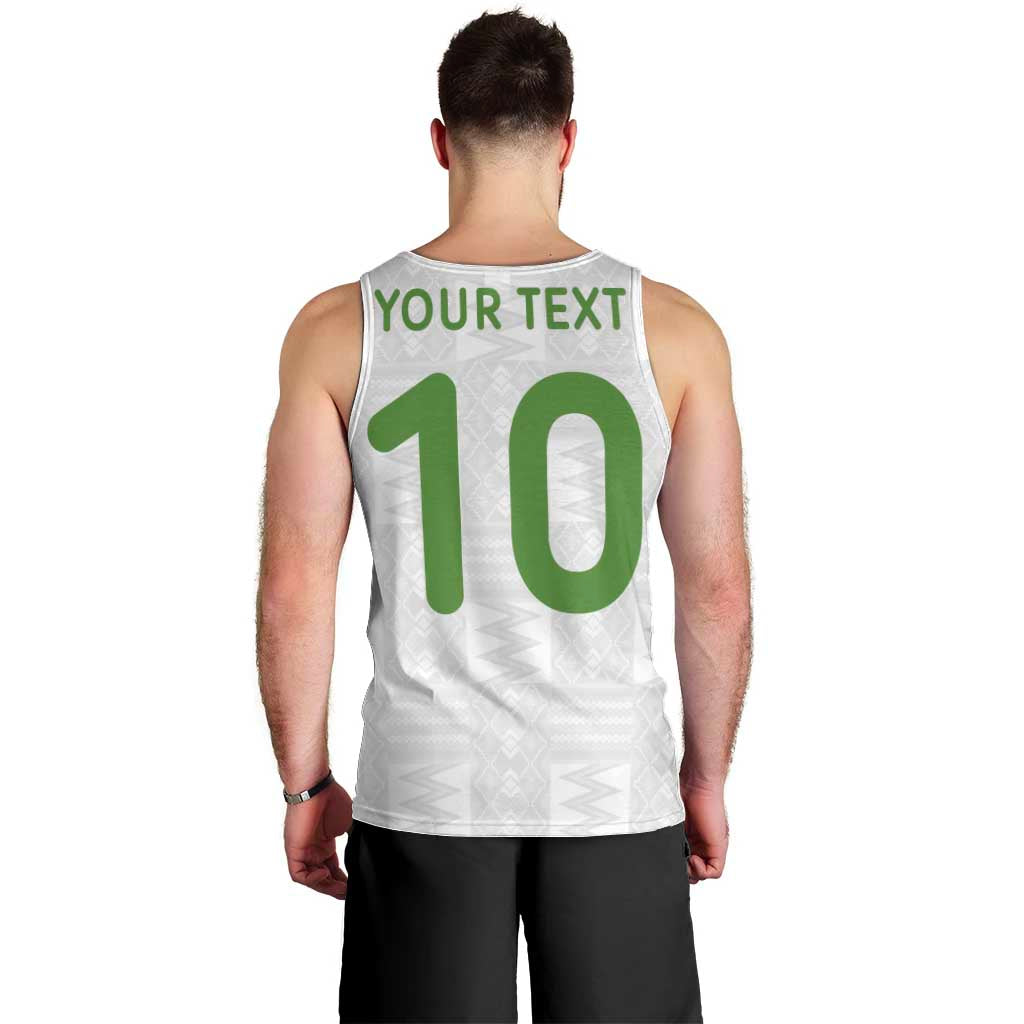 Custom Ghana National Football Men Tank Top Traditional African Motifs Sporty Style - Wonder Print Shop