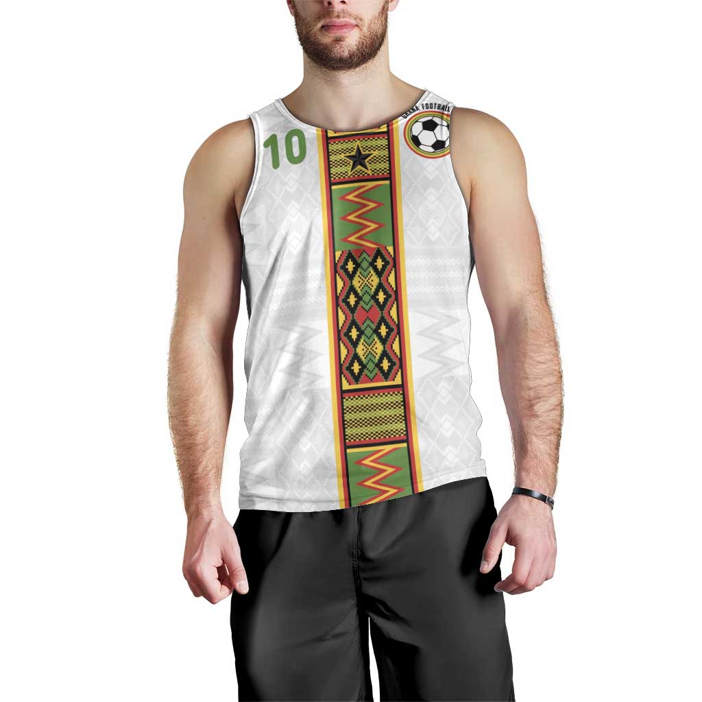 Custom Ghana National Football Men Tank Top Traditional African Motifs Sporty Style - Wonder Print Shop