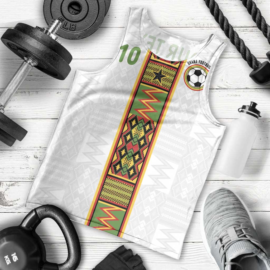 Custom Ghana National Football Men Tank Top Traditional African Motifs Sporty Style - Wonder Print Shop
