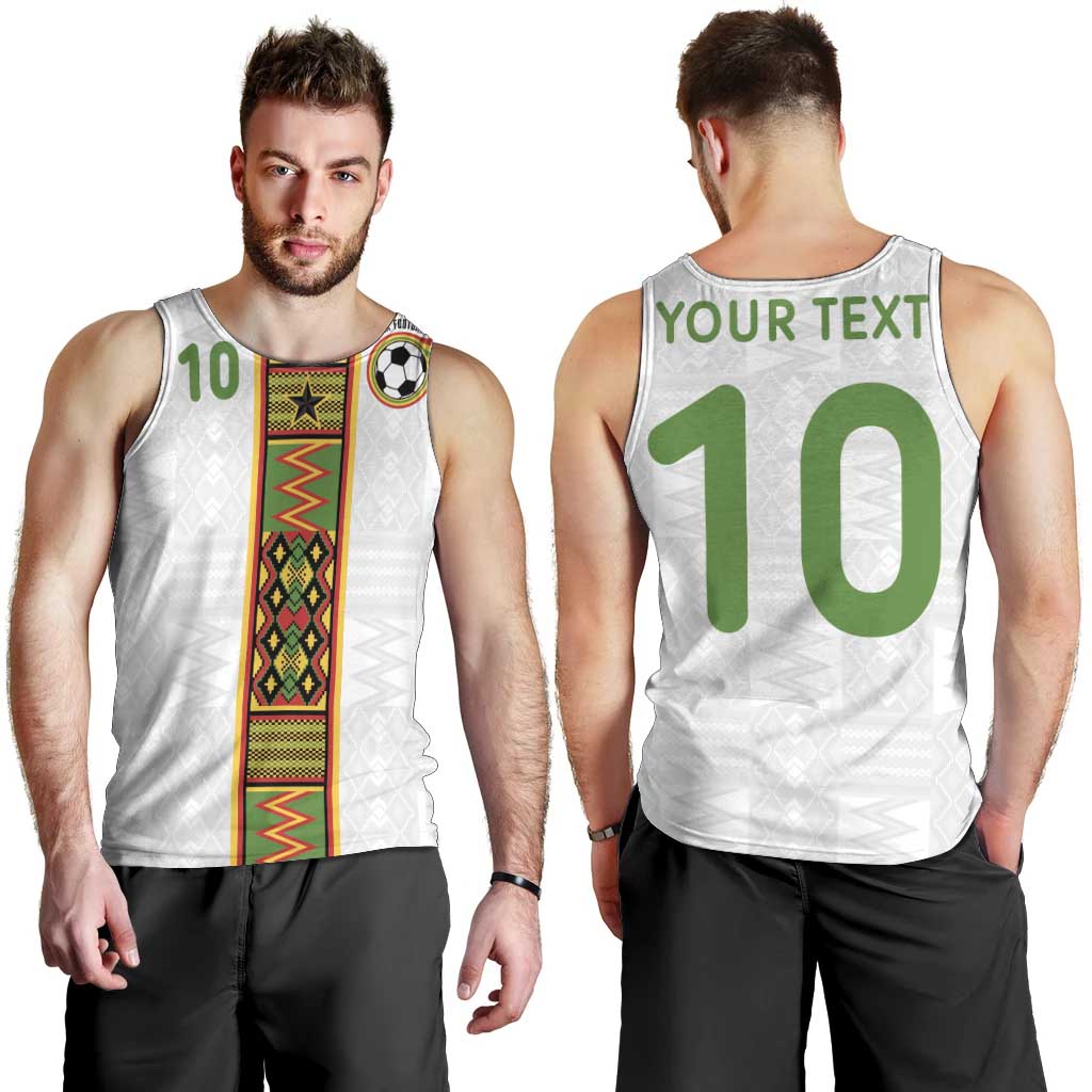 Custom Ghana National Football Men Tank Top Traditional African Motifs Sporty Style - Wonder Print Shop