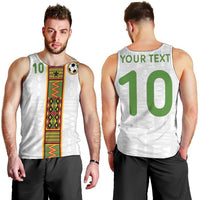 Custom Ghana National Football Men Tank Top Traditional African Motifs Sporty Style - Wonder Print Shop