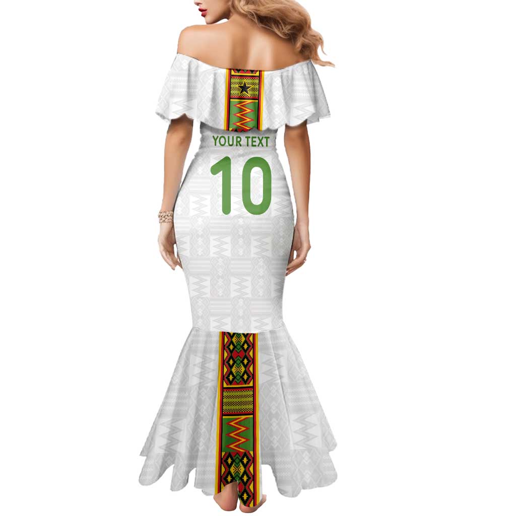 Custom Ghana National Football Mermaid Dress Traditional African Motifs Sporty Style - Wonder Print Shop