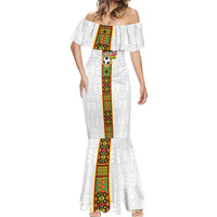 Custom Ghana National Football Mermaid Dress Traditional African Motifs Sporty Style - Wonder Print Shop