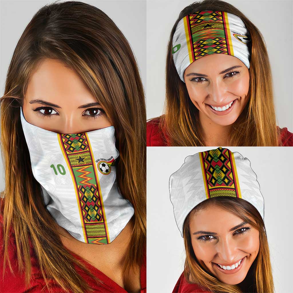 Custom Ghana National Football Neck Gaiter Traditional African Motifs Sporty Style - Wonder Print Shop