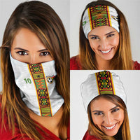 Custom Ghana National Football Neck Gaiter Traditional African Motifs Sporty Style - Wonder Print Shop