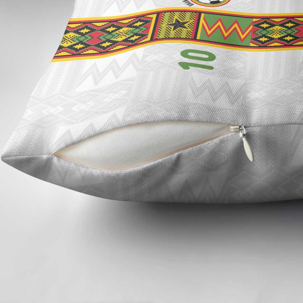Custom Ghana National Football Pillow Cover Traditional African Motifs Sporty Style - Wonder Print Shop