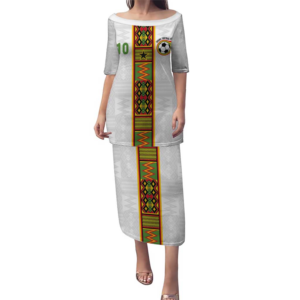 Custom Ghana National Football Puletasi Traditional African Motifs Sporty Style - Wonder Print Shop