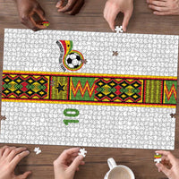 Custom Ghana National Football Puzzle Traditional African Motifs Sporty Style - Wonder Print Shop