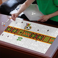 Custom Ghana National Football Puzzle Traditional African Motifs Sporty Style - Wonder Print Shop