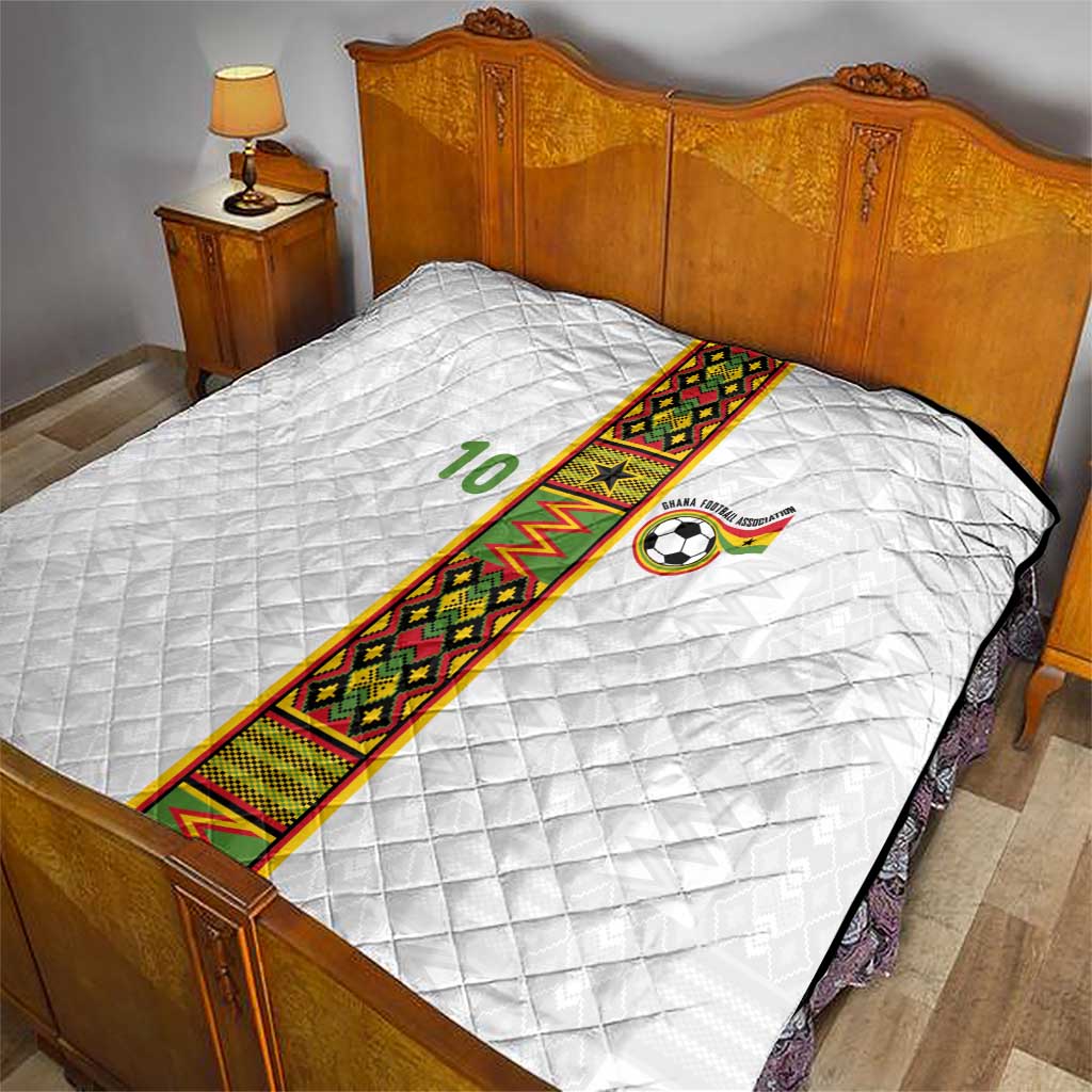 Custom Ghana National Football Quilt Traditional African Motifs Sporty Style - Wonder Print Shop