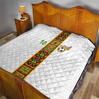 Custom Ghana National Football Quilt Traditional African Motifs Sporty Style - Wonder Print Shop