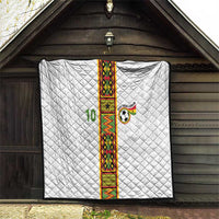 Custom Ghana National Football Quilt Traditional African Motifs Sporty Style - Wonder Print Shop