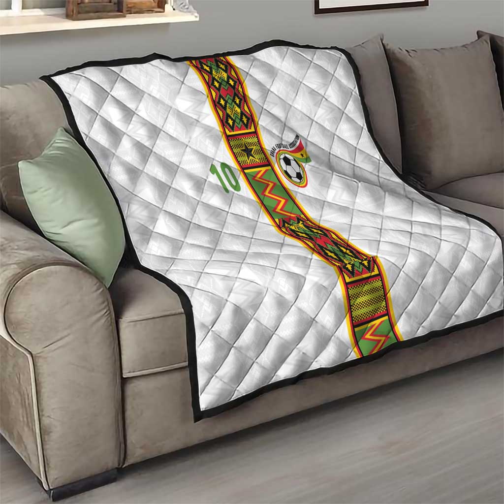 Custom Ghana National Football Quilt Traditional African Motifs Sporty Style - Wonder Print Shop