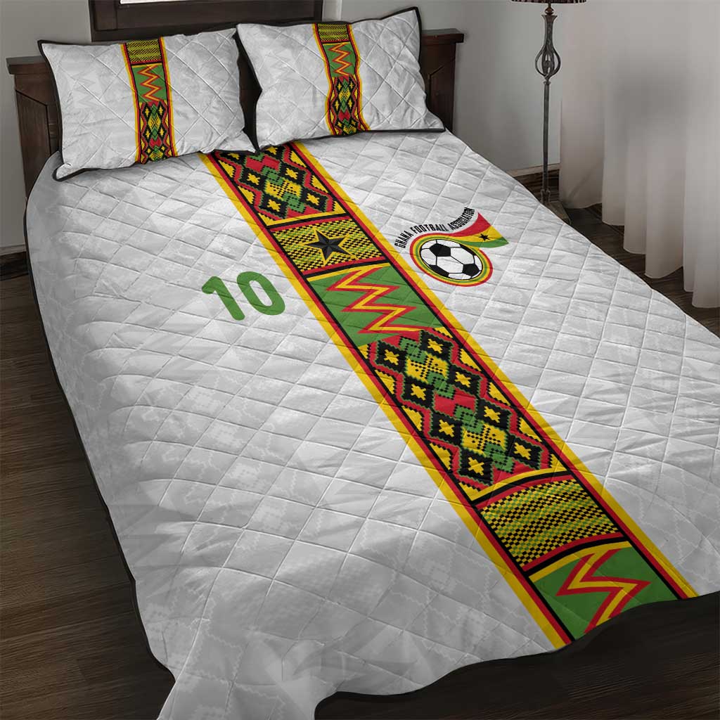 Custom Ghana National Football Quilt Bed Set Traditional African Motifs Sporty Style - Wonder Print Shop
