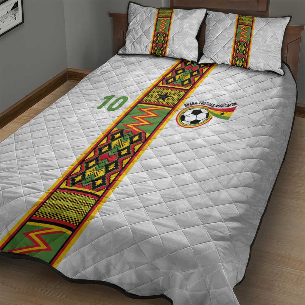Custom Ghana National Football Quilt Bed Set Traditional African Motifs Sporty Style - Wonder Print Shop