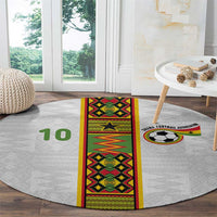 Custom Ghana National Football Round Carpet Traditional African Motifs Sporty Style - Wonder Print Shop