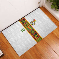 Custom Ghana National Football Rubber Doormat Traditional African Motifs Sporty Style - Wonder Print Shop