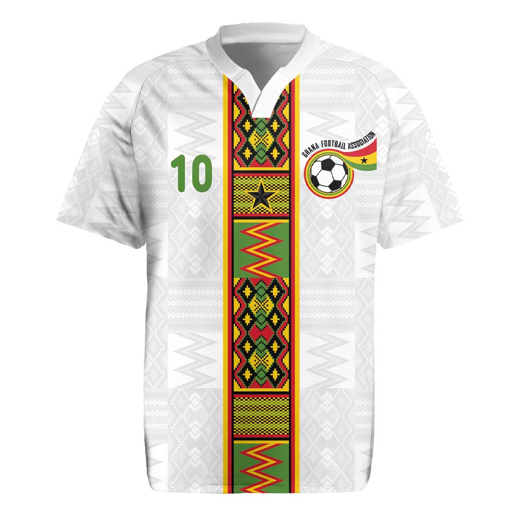 Custom Ghana National Football Rugby Jersey Traditional African Motifs Sporty Style - Wonder Print Shop