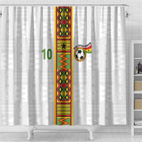 Custom Ghana National Football Shower Curtain Traditional African Motifs Sporty Style - Wonder Print Shop