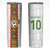 Custom Ghana National Football Skinny Tumbler Traditional African Motifs Sporty Style - Wonder Print Shop