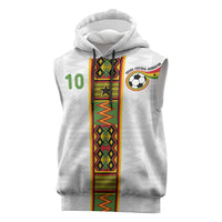 Custom Ghana National Football Sleeveless Hoodie Traditional African Motifs Sporty Style - Wonder Print Shop
