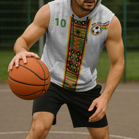 Custom Ghana National Football Sleeveless Hoodie Traditional African Motifs Sporty Style - Wonder Print Shop