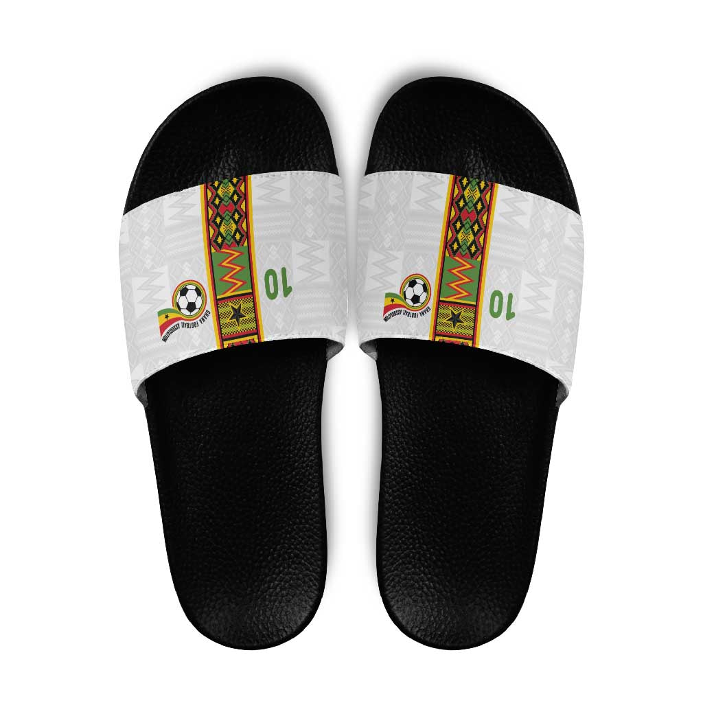 Custom Ghana National Football Slide Sandals Traditional African Motifs Sporty Style - Wonder Print Shop