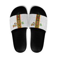 Custom Ghana National Football Slide Sandals Traditional African Motifs Sporty Style - Wonder Print Shop