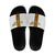 Custom Ghana National Football Slide Sandals Traditional African Motifs Sporty Style - Wonder Print Shop