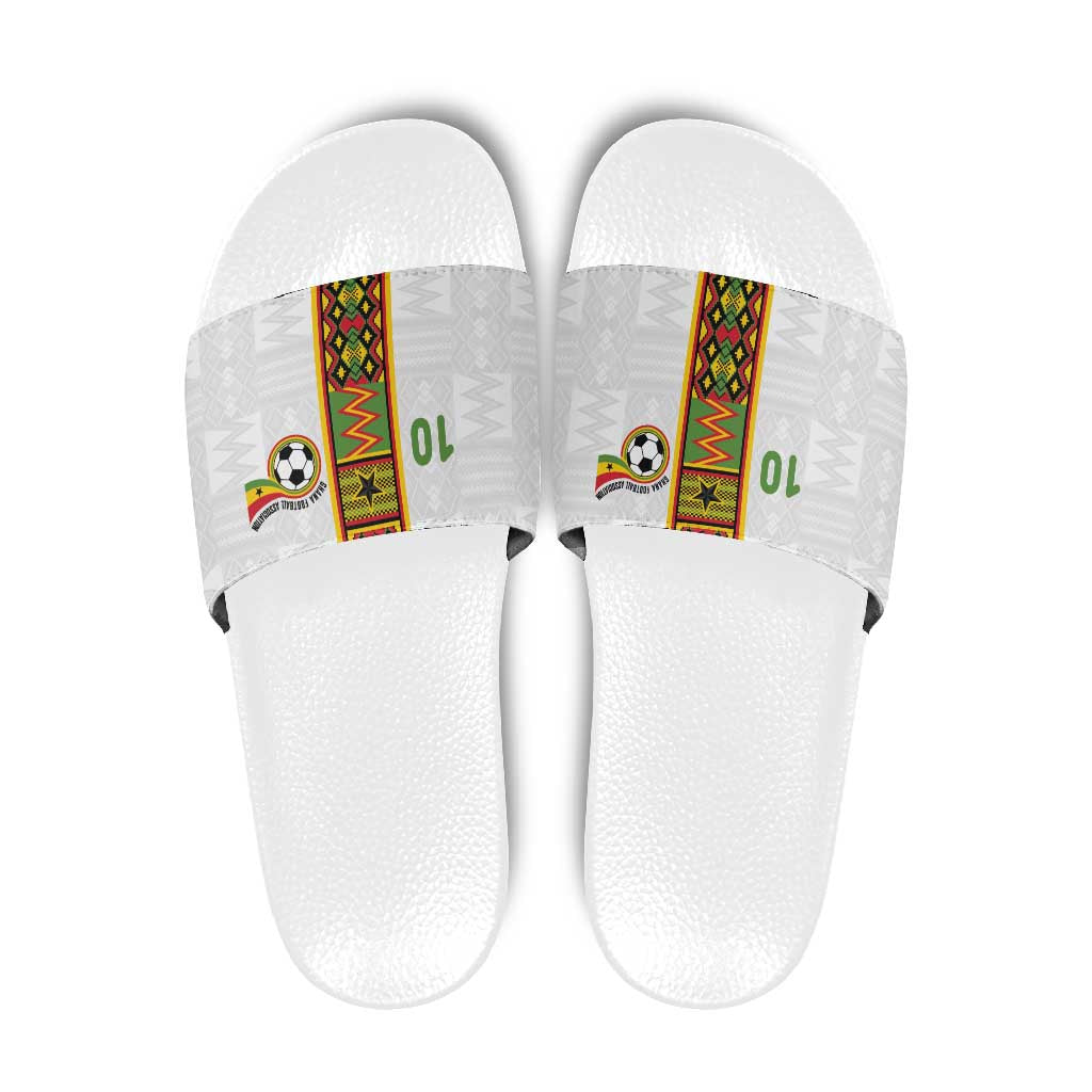 Custom Ghana National Football Slide Sandals Traditional African Motifs Sporty Style - Wonder Print Shop