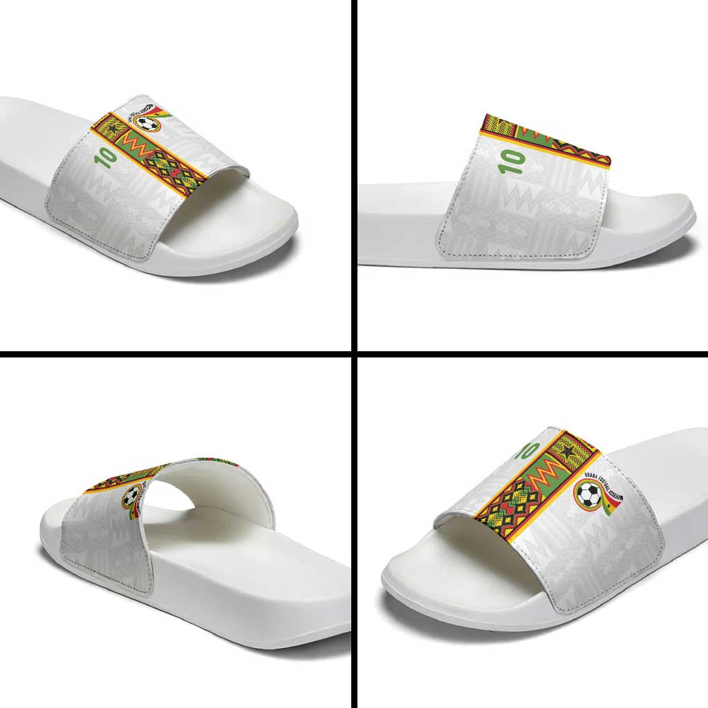 Custom Ghana National Football Slide Sandals Traditional African Motifs Sporty Style - Wonder Print Shop