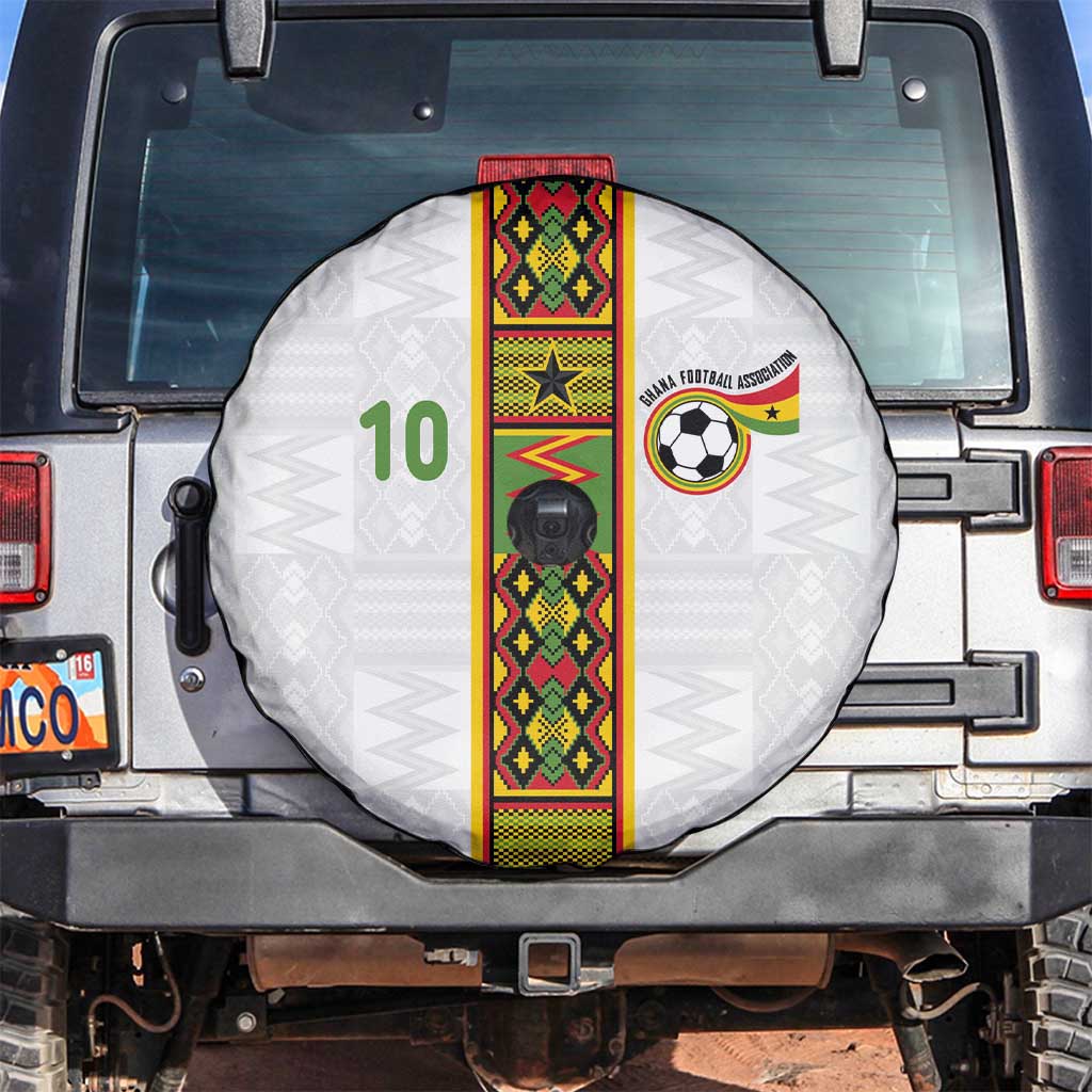Custom Ghana National Football Spare Tire Cover Traditional African Motifs Sporty Style - Wonder Print Shop