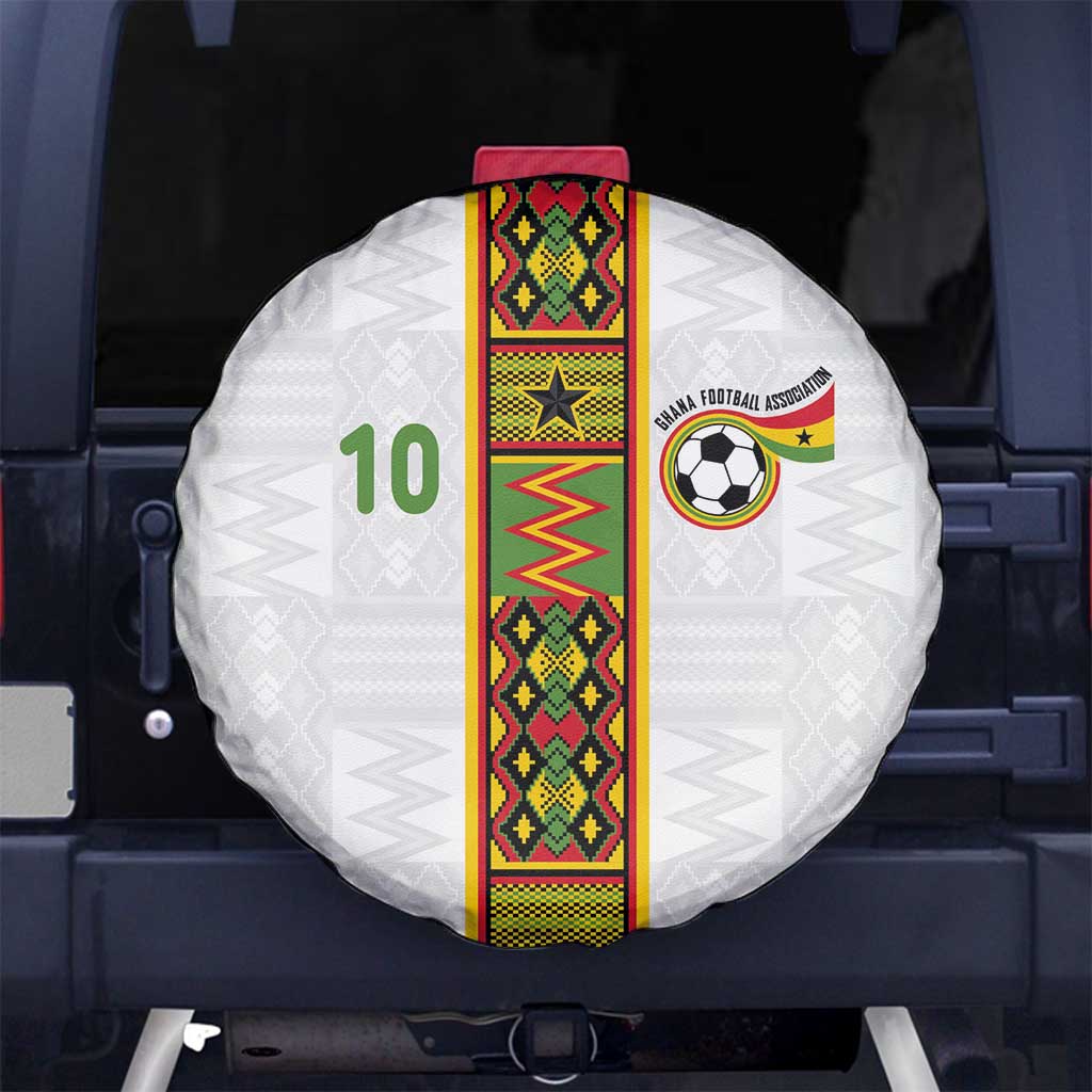 Custom Ghana National Football Spare Tire Cover Traditional African Motifs Sporty Style - Wonder Print Shop