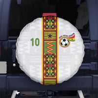 Custom Ghana National Football Spare Tire Cover Traditional African Motifs Sporty Style - Wonder Print Shop