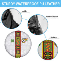 Custom Ghana National Football Spare Tire Cover Traditional African Motifs Sporty Style - Wonder Print Shop