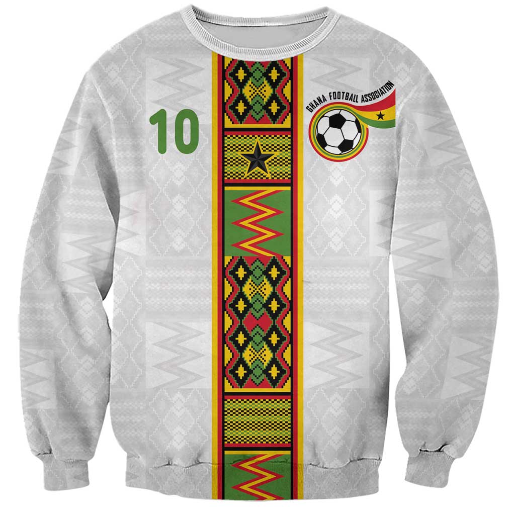 Custom Ghana National Football Sweatshirt Traditional African Motifs Sporty Style - Wonder Print Shop