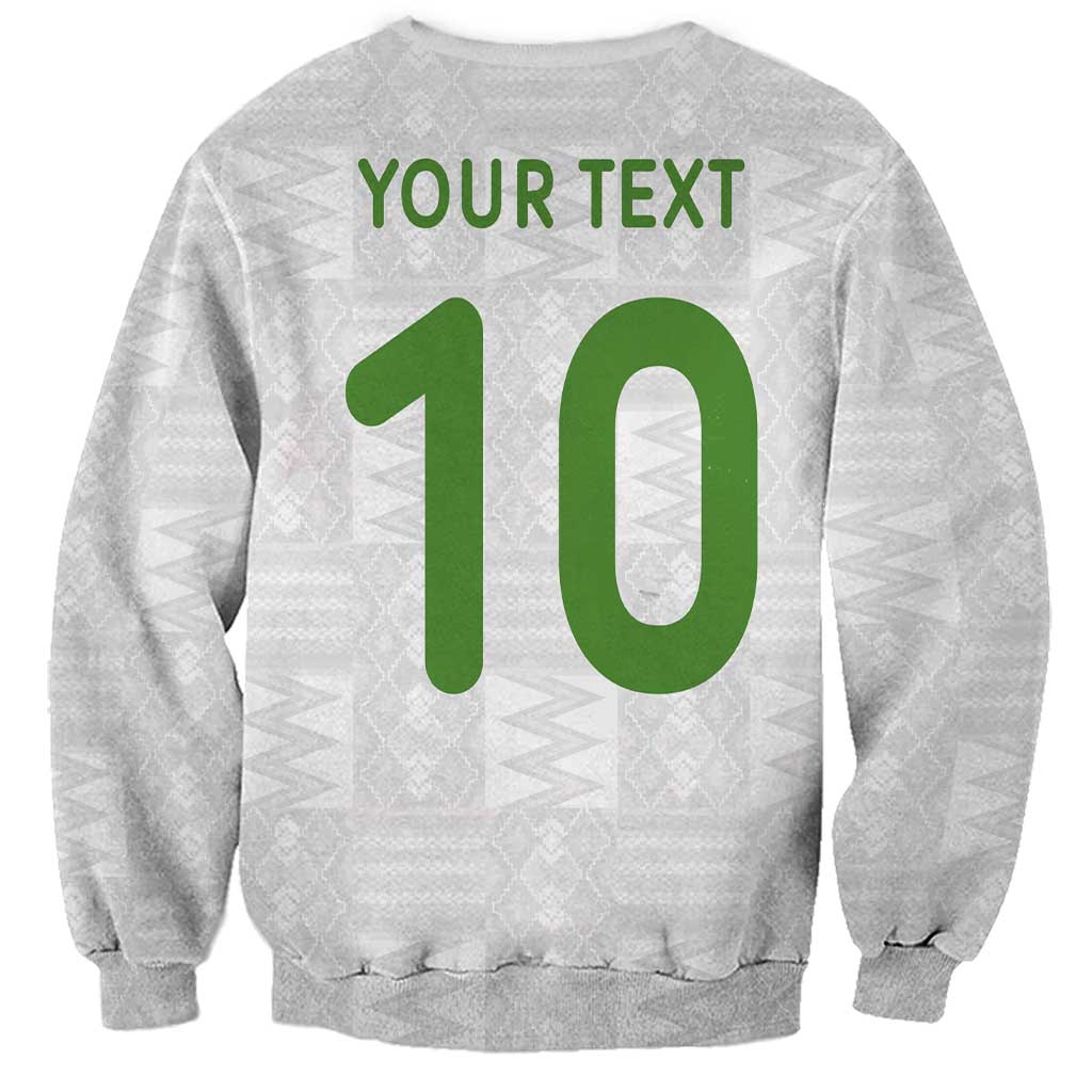 Custom Ghana National Football Sweatshirt Traditional African Motifs Sporty Style - Wonder Print Shop