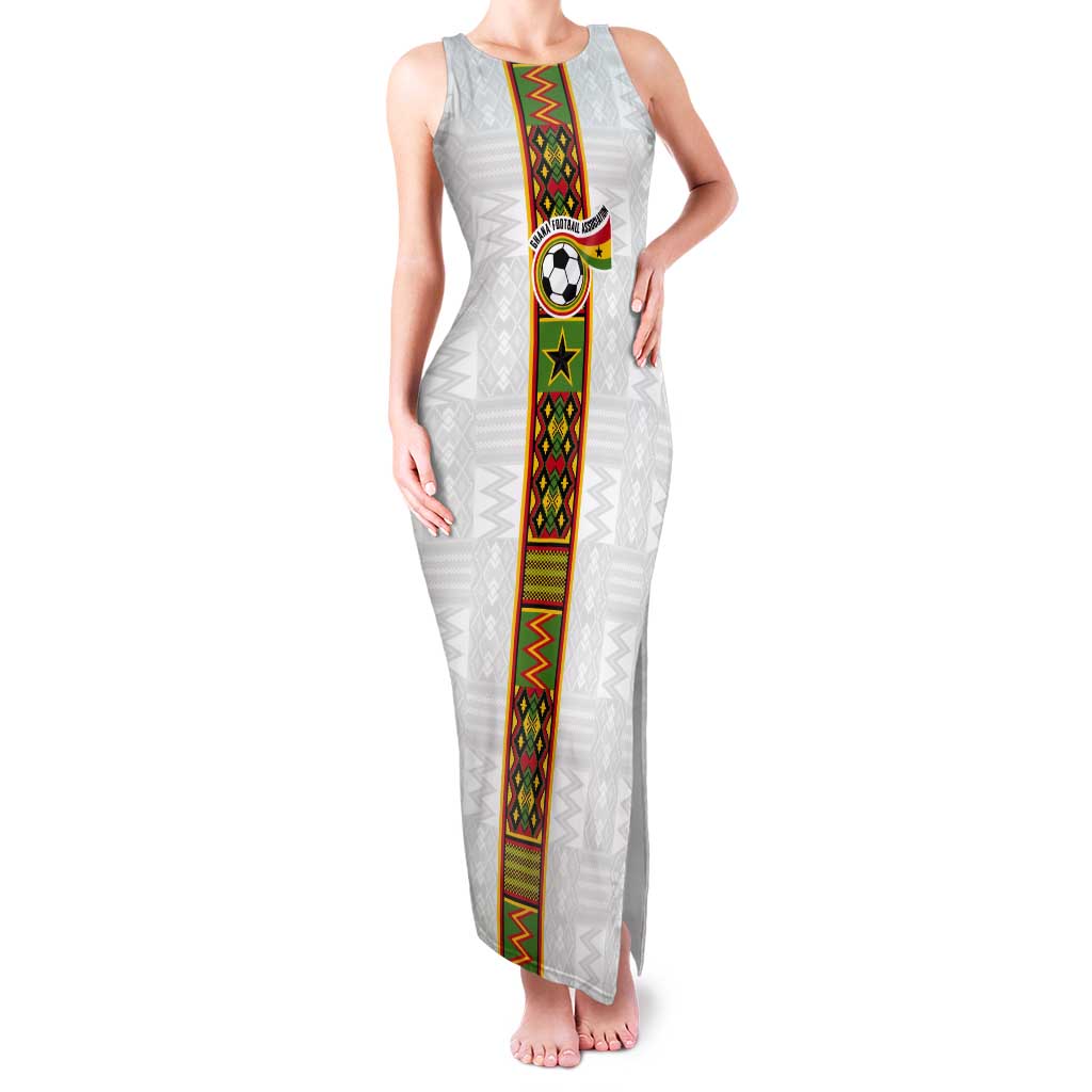 Custom Ghana National Football Tank Maxi Dress Traditional African Motifs Sporty Style - Wonder Print Shop