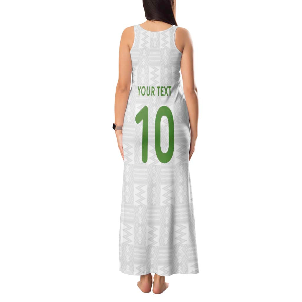 Custom Ghana National Football Tank Maxi Dress Traditional African Motifs Sporty Style - Wonder Print Shop