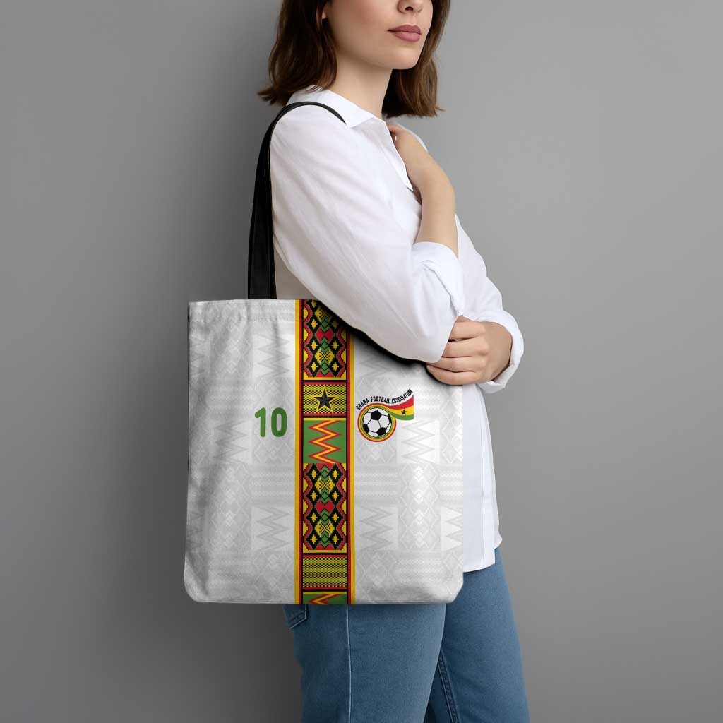 Custom Ghana National Football Tote Bag Traditional African Motifs Sporty Style - Wonder Print Shop