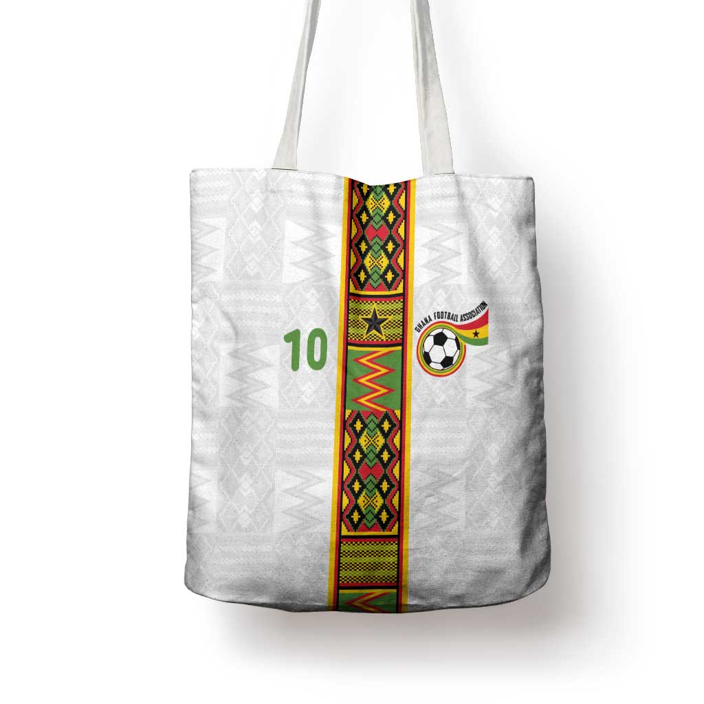 Custom Ghana National Football Tote Bag Traditional African Motifs Sporty Style - Wonder Print Shop
