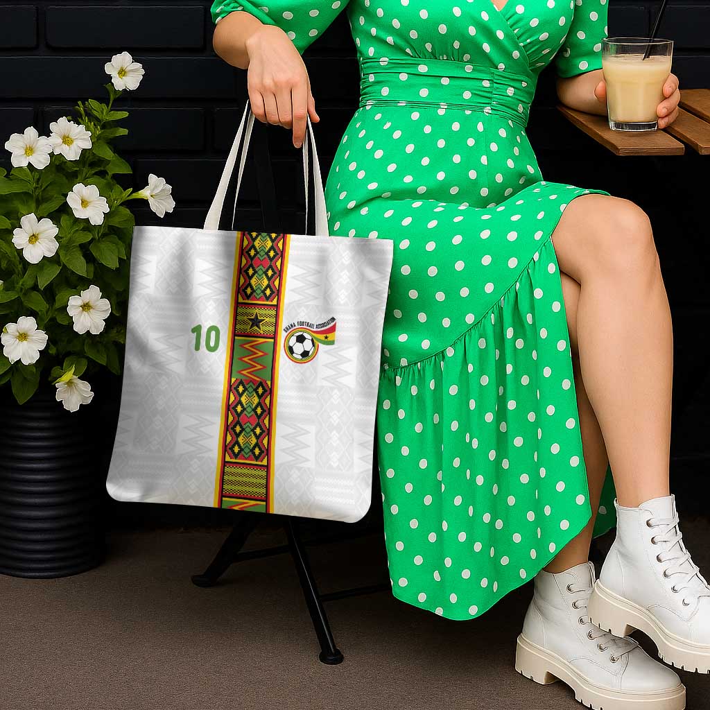 Custom Ghana National Football Tote Bag Traditional African Motifs Sporty Style - Wonder Print Shop