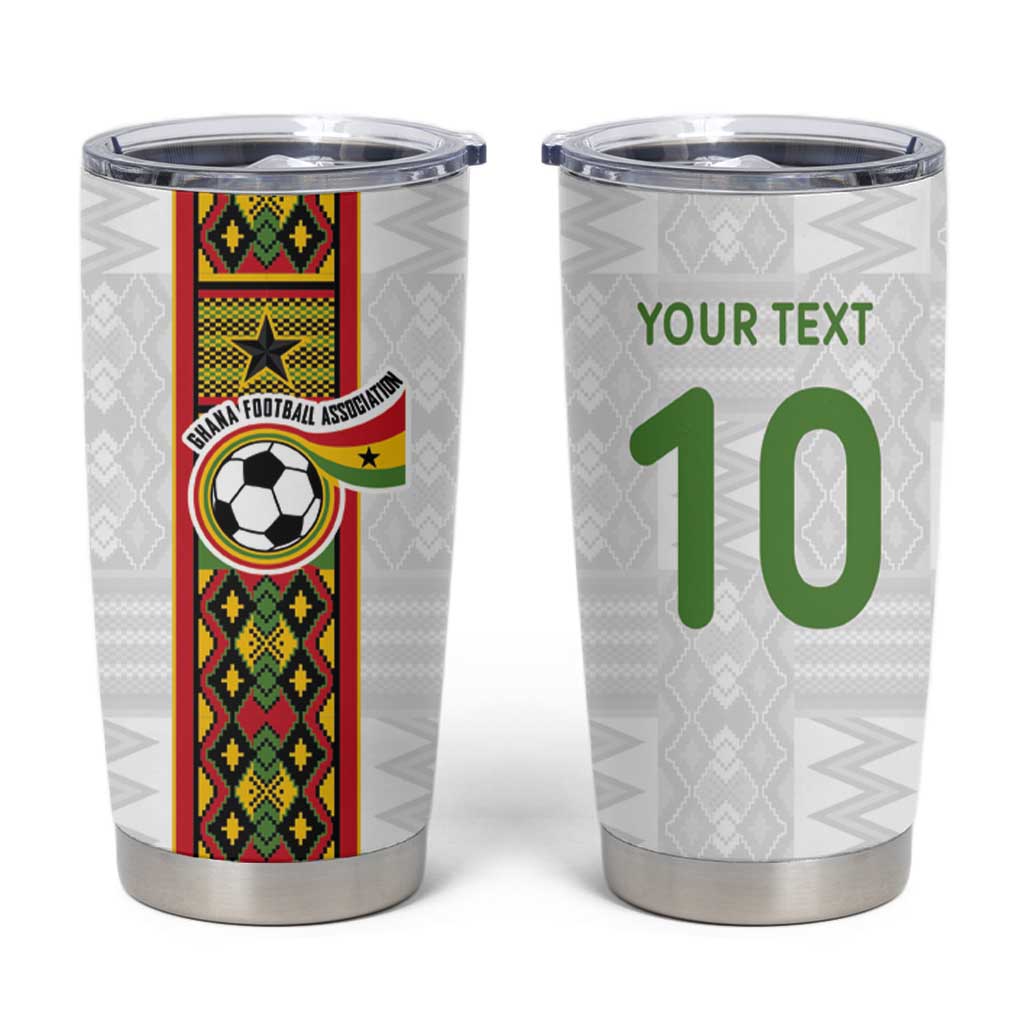 Custom Ghana National Football Tumbler Cup Traditional African Motifs Sporty Style - Wonder Print Shop