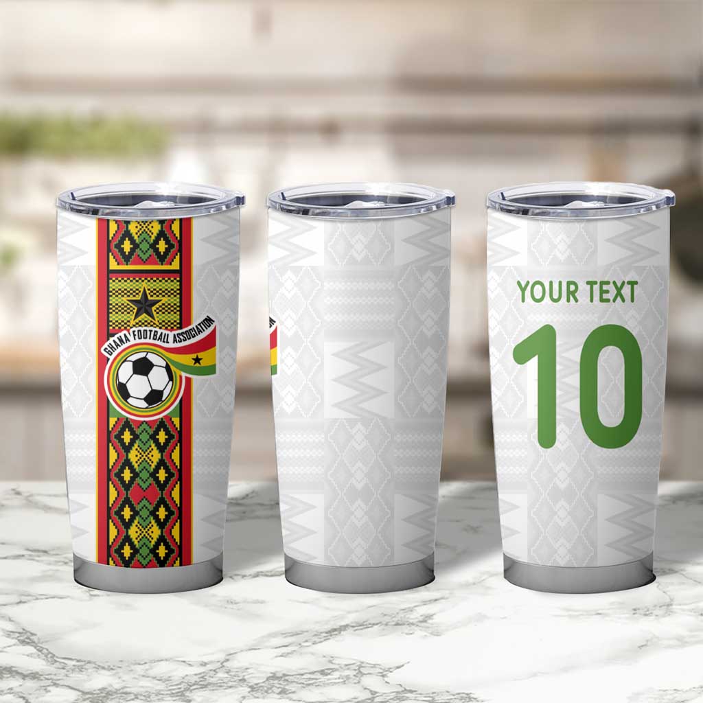Custom Ghana National Football Tumbler Cup Traditional African Motifs Sporty Style - Wonder Print Shop