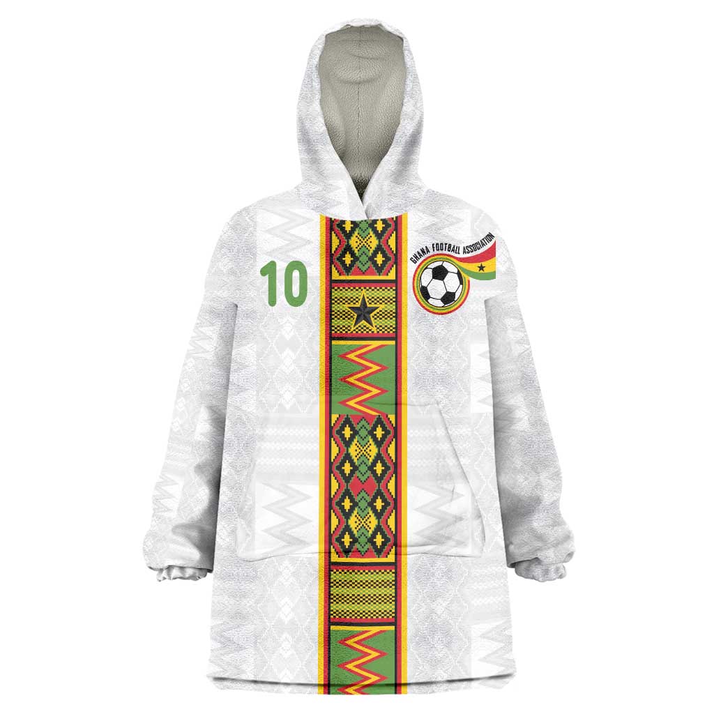 Custom Ghana National Football Wearable Blanket Hoodie Traditional African Motifs Sporty Style - Wonder Print Shop