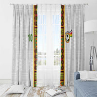 Custom Ghana National Football Window Curtain Traditional African Motifs Sporty Style - Wonder Print Shop