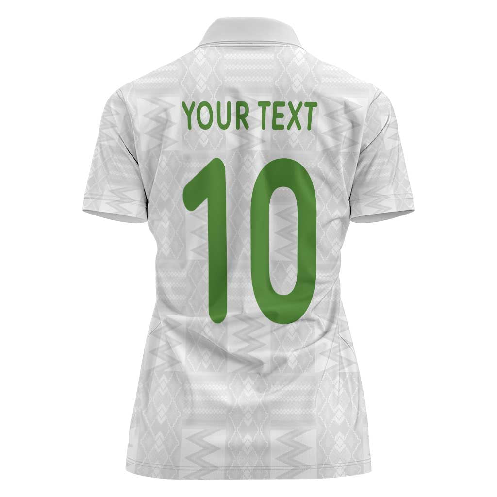 Custom Ghana National Football Women Polo Shirt Traditional African Motifs Sporty Style - Wonder Print Shop