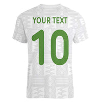 Custom Ghana National Football Women V-Neck T-Shirt Traditional African Motifs Sporty Style - Wonder Print Shop