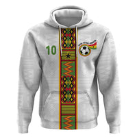 Custom Ghana National Football Zip Hoodie Traditional African Motifs Sporty Style - Wonder Print Shop
